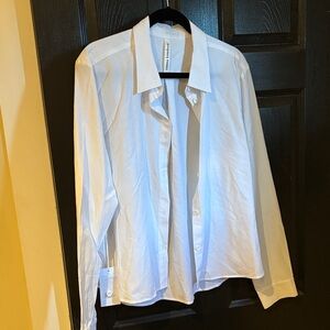 Elegant White Women's Button Down Shirt